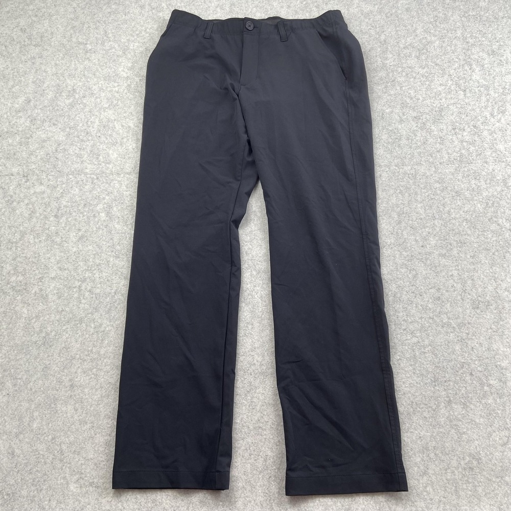 Under Armour Pants Mens 34x32 (34x31) Black Golf Performance Stretch Chino